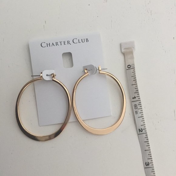 Charter Club Gold Hoop Earrings - Picture 6 of 6